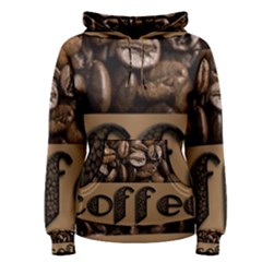 Funny Coffee Beans Brown Typography Women s Pullover Hoodie by yoursparklingshop