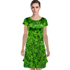 Shamrock Clovers Green Irish St  Patrick Ireland Good Luck Symbol 8000 Sv Cap Sleeve Nightdress by yoursparklingshop