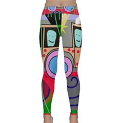 Tractor Yoga Leggings  by Valentinaart