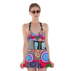 Tractor Halter Swimsuit Dress by Valentinaart