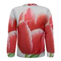 Red Tulip Watercolor Painting Men s Long Sleeve Tee View2