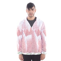 Red Tulip Pencil Drawing Hooded Wind Breaker (men) by picsaspassion