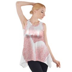 Red Tulip Pencil Drawing Side Drop Tank Tunic by picsaspassion