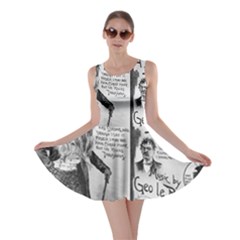 Vintage Song Sheet Lyrics Black White Typography Skater Dress by yoursparklingshop