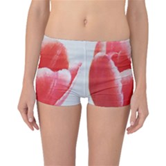 Tulip Red Watercolor Painting Boyleg Bikini Bottoms by picsaspassion