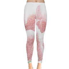 Tulip Red Pencil Drawing Art Leggings  by picsaspassion