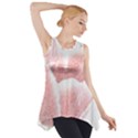 Tulip red pencil drawing art Side Drop Tank Tunic View1