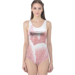 Tulip Red Pencil Drawing Art One Piece Swimsuit by picsaspassion