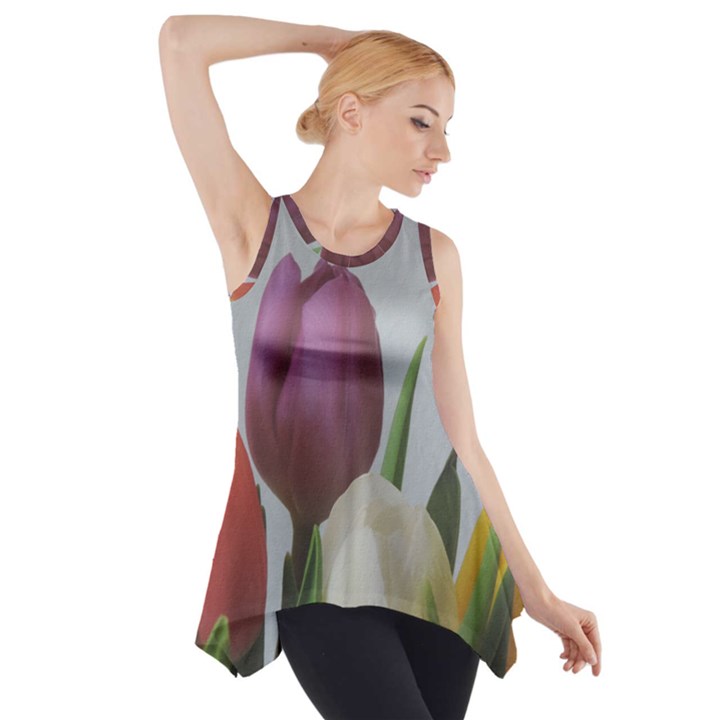 Tulips Side Drop Tank Tunic