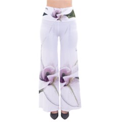 White Magnolia Pencil Drawing Art Pants by picsaspassion