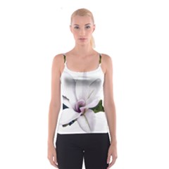 Magnolia Wit Aquarel Painting Art Spaghetti Strap Top by picsaspassion