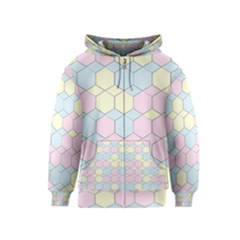 Colorful Honeycomb - Diamond Pattern Kids  Zipper Hoodie