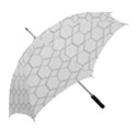  honeycomb - diamond black and white pattern Straight Umbrellas View2