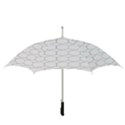  honeycomb - diamond black and white pattern Straight Umbrellas View3