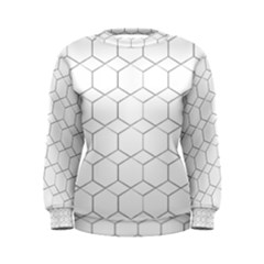  Honeycomb - Diamond Black And White Pattern Women s Sweatshirt