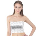  honeycomb - diamond black and white pattern Tube Top View1