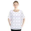  honeycomb - diamond black and white pattern Blouse View1