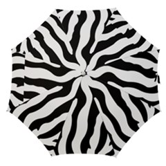 Zebra Horse Skin Pattern Black And White Straight Umbrellas