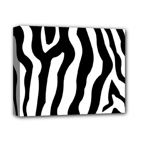 Zebra Horse Skin Pattern Black And White Deluxe Canvas 14  X 11 