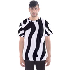 Zebra Horse Skin Pattern Black And White Men s Sport Mesh Tee