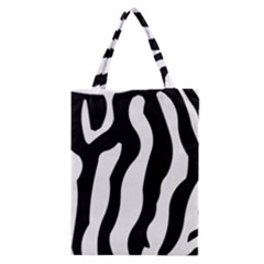 Zebra Horse Skin Pattern Black And White Classic Tote Bag