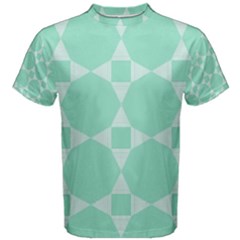 Mint Color Star - Triangle Pattern Men s Cotton Tee