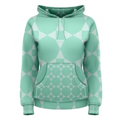 Mint Color Star - Triangle Pattern Women s Pullover Hoodie