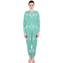 Mint Color Star - Triangle Pattern Onepiece Jumpsuit (ladies) 