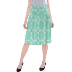 Mint Color Star - Triangle Pattern Midi Beach Skirt