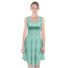 Mint Color Star - Triangle Pattern Racerback Midi Dress