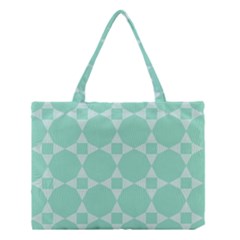 Mint Color Star - Triangle Pattern Medium Tote Bag