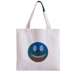 Smiley Zipper Grocery Tote Bag