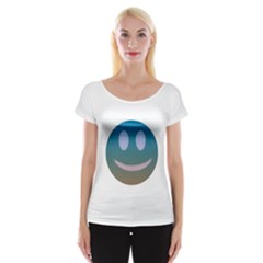 Smiley Women s Cap Sleeve Top