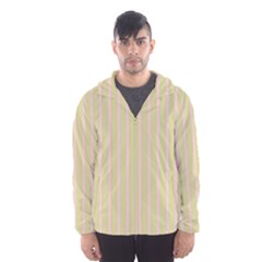 Summer Sand Color Pink Stripes Hooded Wind Breaker (men)