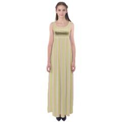 Summer Sand Color Pink Stripes Empire Waist Maxi Dress