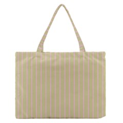 Summer Sand Color Pink Stripes Medium Zipper Tote Bag