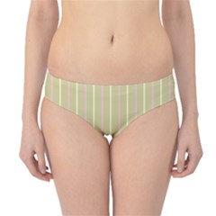 Summer Sand Color Pink And Yellow Stripes Hipster Bikini Bottoms