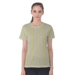 Summer Sand Color Lilac Stripes Women s Cotton Tee