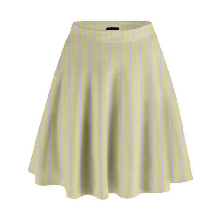 Summer sand color lilac stripes High Waist Skirt