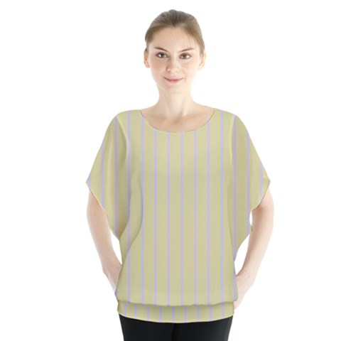 Summer Sand Color Lilac Stripes Blouse by picsaspassion