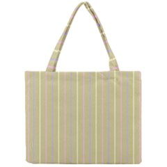 Summer Sand Color Lilac Pink Yellow Stripes Pattern Mini Tote Bag by picsaspassion