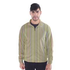 Summer Sand Color Lilac Pink Yellow Stripes Pattern Wind Breaker (men)