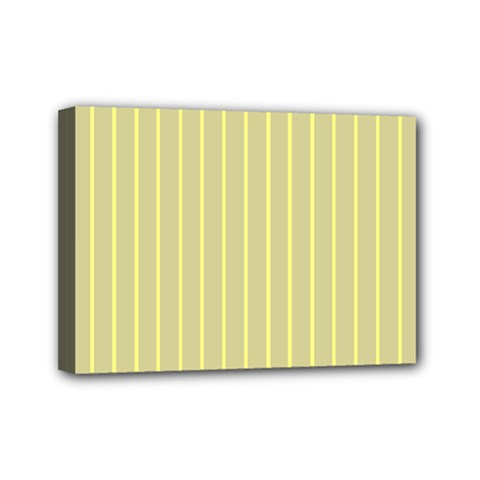 Summer Sand Color Yellow Stripes Pattern Mini Canvas 7  X 5  by picsaspassion