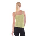 Summer sand color yellow stripes pattern Spaghetti Strap Top View2