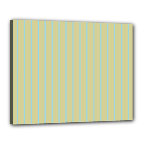 Summer Sand Color Blue Stripes Pattern Canvas 20  X 16  by picsaspassion