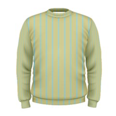 Summer Sand Color Blue Stripes Pattern Men s Sweatshirt by picsaspassion