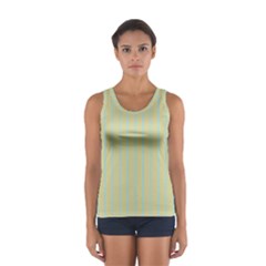 Summer Sand Color Blue Stripes Pattern Women s Sport Tank Top 