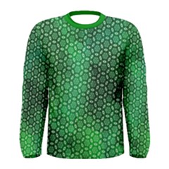 Green Abstract Forest Men s Long Sleeve Tee