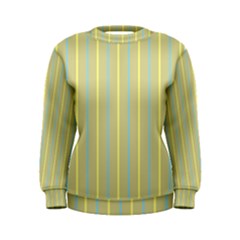 Summer Sand Color Blue And Yellow Stripes Pattern Women s Sweatshirt