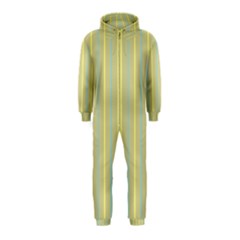 Summer Sand Color Blue And Yellow Stripes Pattern Hooded Jumpsuit (kids)